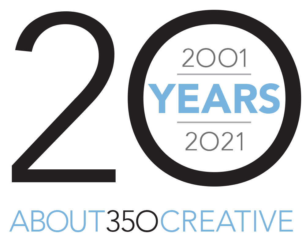 About350 Creative 20 Year Logo