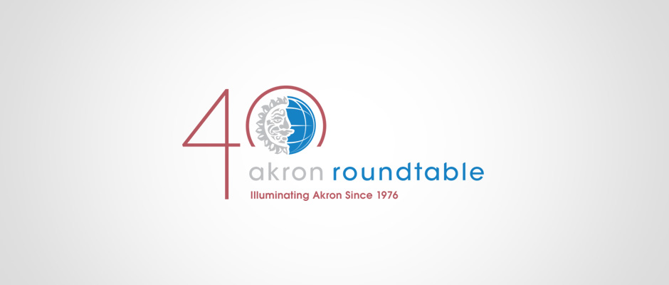 Akron Roundtable 40th Anniversary Logo.