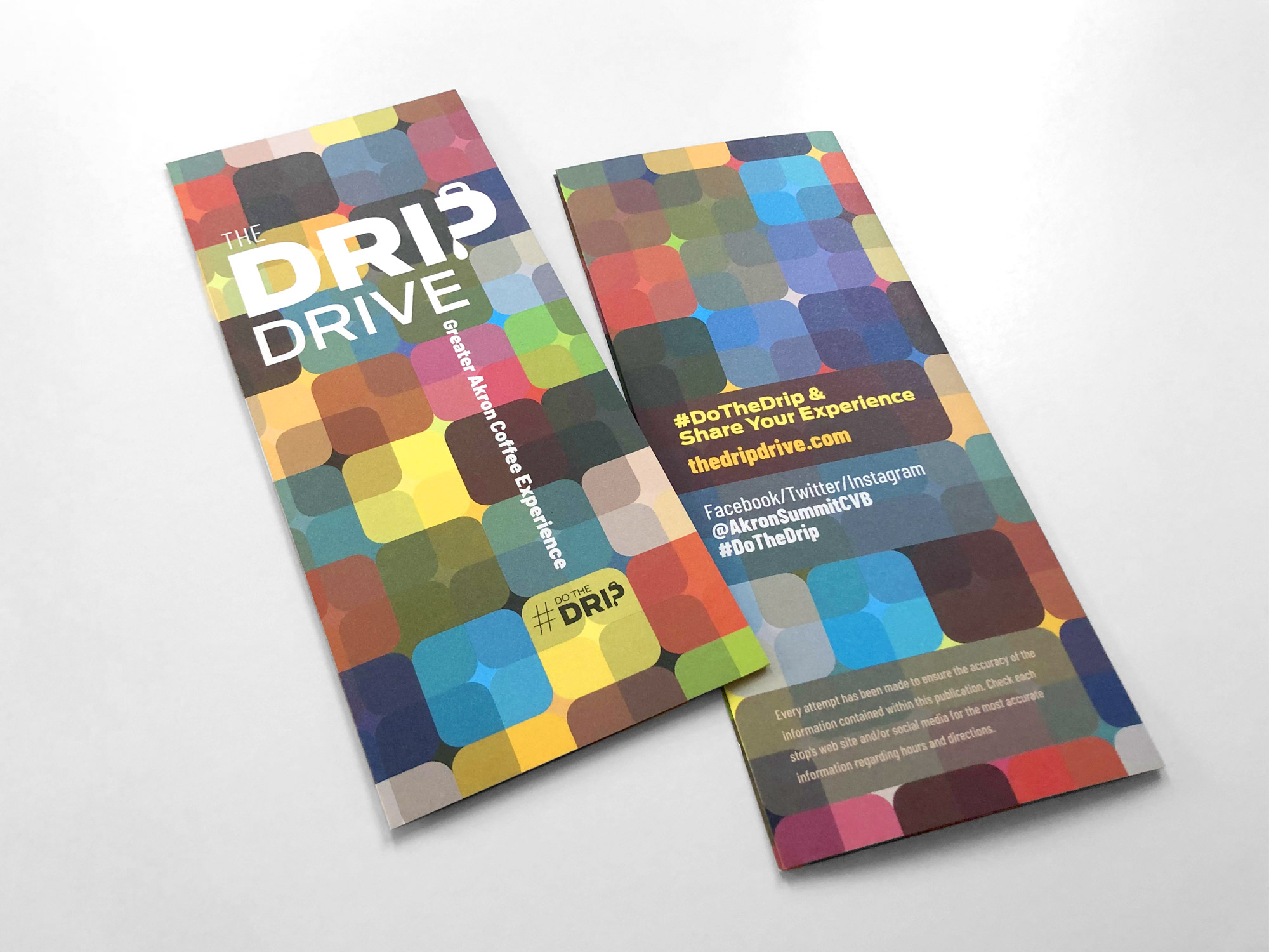 Drip Drive coffee tour brochure