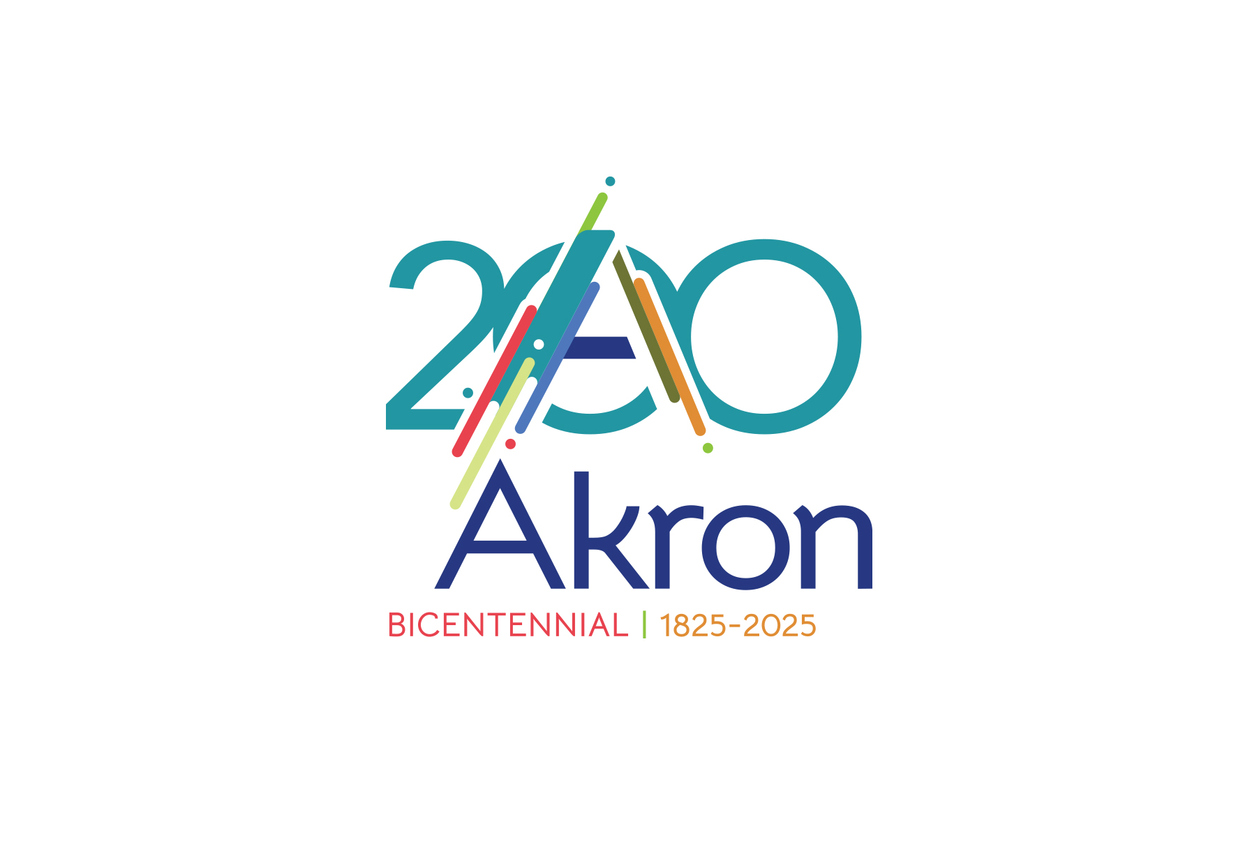 Akron Bicentennial logo design