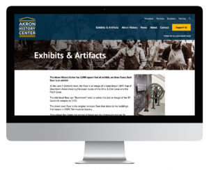 Akron History Center website design