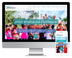 Akron Bicentennial website design