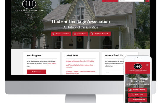 Hudson Heritage Association Website Redesign